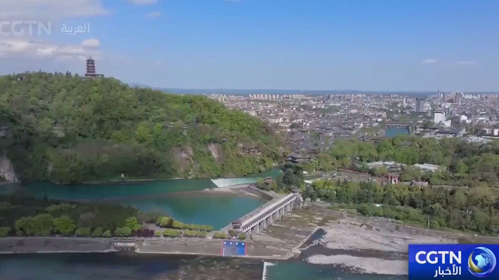 أكبر منطقة ري في الصين - بدء الري الربيعي في منطقة دوجيانغيان للري 